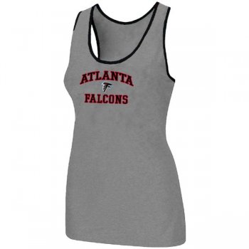 Cheap Women Nike NFL Atlanta Falcons Heart & Soul Tri-Blend Racerback stretch Tank Top L.grey