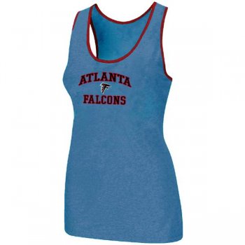 Cheap Women Nike NFL Atlanta Falcons Heart & Soul Tri-Blend Racerback stretch Tank Top L.Blue