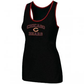 Cheap Women Nike NFL Chicago Bears Heart & Soul Tri-Blend Racerback stretch Tank Top Black