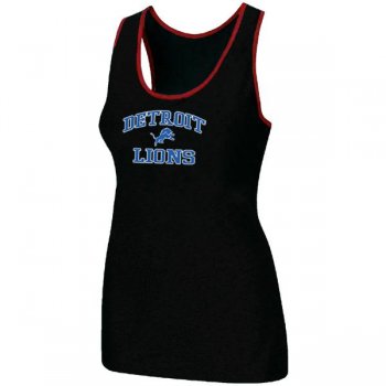 Cheap Women Nike NFL Detroit Lions Heart & Soul Tri-Blend Racerback stretch Tank Top Black