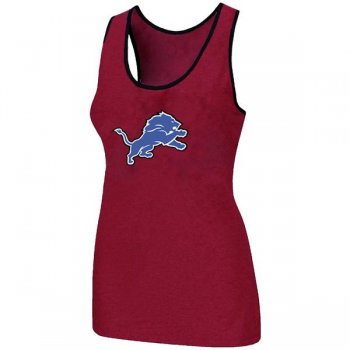 Cheap Women Nike NFL Detroit Lions Ladies Big Logo Tri-Blend Racerback stretch Tank Top Red