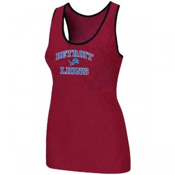 Cheap Women Nike NFL Detroit Lions Heart & Soul Tri-Blend Racerback stretch Tank Top Red