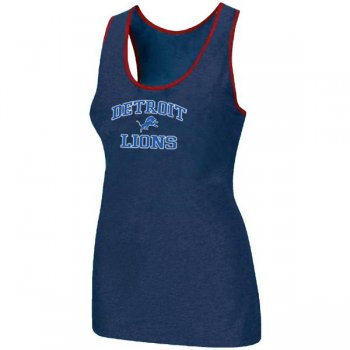 Cheap Women Nike NFL Detroit Lions Heart & Soul Tri-Blend Racerback stretch Tank Top Blue