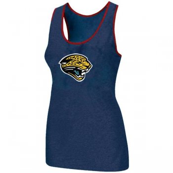 Cheap Women Nike NFL Jacksonville Jaguars Ladies Big Logo Tri-Blend Racerback stretch Tank Top Blue