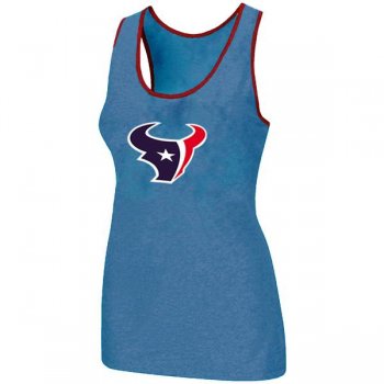 Cheap Women Nike NFL Houston Texans Ladies Big Logo Tri-Blend Racerback stretch Tank Top L.Blue