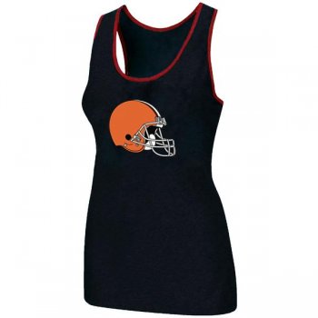 Cheap Women Nike NFL Cleveland Browns Ladies Big Logo Tri-Blend Racerback stretch Tank Top Black