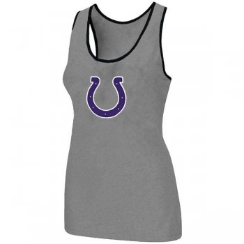 Cheap Women Nike NFL Indianapolis Colts Ladies Big Logo Tri-Blend Racerback stretch Tank Top L.grey