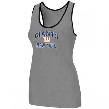 Cheap Women Nike NFL New York Giants Heart & Soul Tri-Blend Racerback stretch Tank Top L.grey