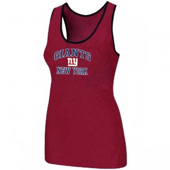 Cheap Women Nike NFL New York Giants Heart & Soul Tri-Blend Racerback stretch Tank Top Red