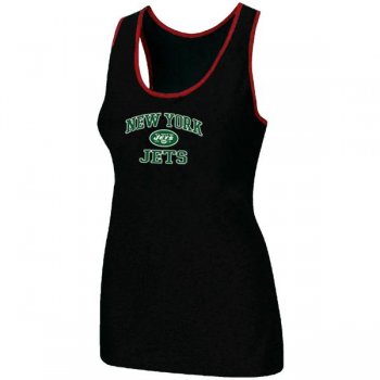 Cheap Women Nike NFL New York Jets Heart & Soul Tri-Blend Racerback stretch Tank Top Black