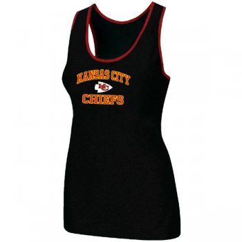 Cheap Women Nike NFL Kansas City Chiefs Heart & Soul Tri-Blend Racerback stretch Tank Top Black