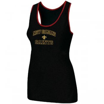 Cheap Women Nike NFL New Orleans Saints Heart & Soul Tri-Blend Racerback stretch Tank Top Black