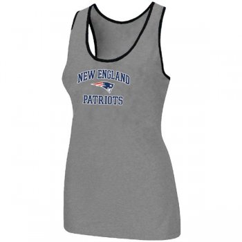 Cheap Women Nike NFL New England Patriots Heart & Soul Tri-Blend Racerback stretch Tank Top L.grey