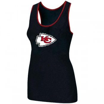 Cheap Women Nike NFL Kansas City Chiefs Ladies Big Logo Tri-Blend Racerback stretch Tank Top Black