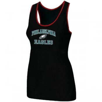 Cheap Women Nike NFL Philadelphia Eagles Heart & Soul Tri-Blend Racerback stretch Tank Top Black