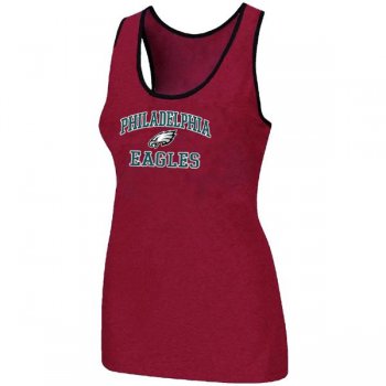 Cheap Women Nike NFL Philadelphia Eagles Heart & Soul Tri-Blend Racerback stretch Tank Top Red