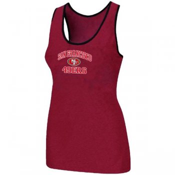 Cheap Women Nike NFL San Francisco 49ers Heart & Soul Tri-Blend Racerback stretch Tank Top Red