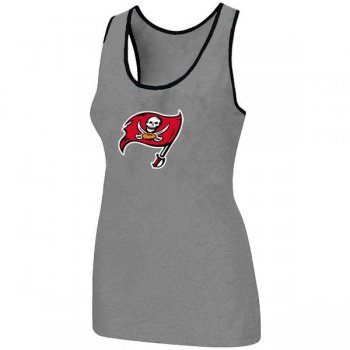 Cheap Women Nike NFL Tampa Bay Buccaneers Ladies Big Logo Tri-Blend Racerback stretch Tank Top L.grey