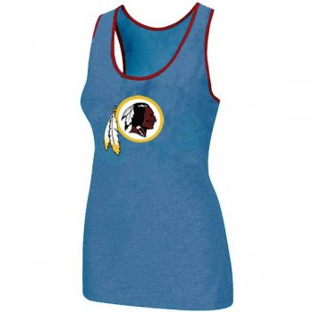 Cheap Women Nike NFL Washington Red Skins Ladies Big Logo Tri-Blend Racerback stretch Tank Top L.Blue