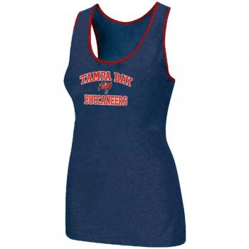 Cheap Women Nike NFL Tampa Bay Buccaneers Heart & Soul Tri-Blend Racerback stretch Tank Top Blue