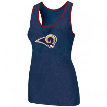 Cheap Women Nike NFL St.Louis Rams Ladies Big Logo Tri-Blend Racerback stretch Tank Top Blue