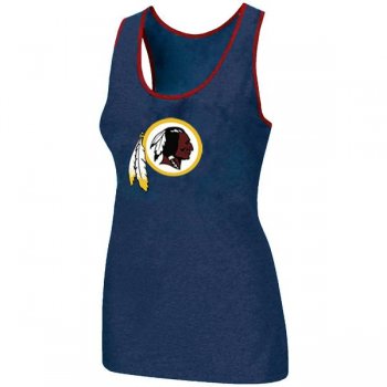 Cheap Women Nike NFL Washington Red Skins Ladies Big Logo Tri-Blend Racerback stretch Tank Top Blue