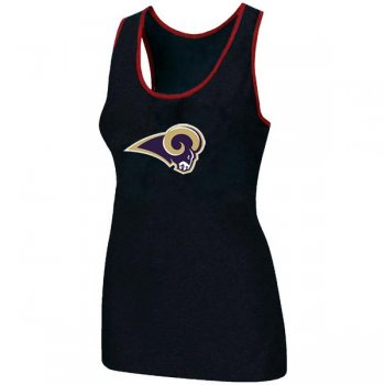 Cheap Women Nike NFL St.Louis Rams Ladies Big Logo Tri-Blend Racerback stretch Tank Top Black