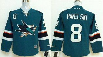 Kids San Jose Sharks 8 Joe Pavelski Green NHL Hockey Jersey New Style For Sale