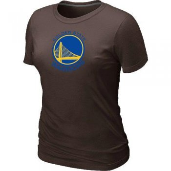 Cheap NBA Golden State Warriors Big & Tall Primary Logo Brown Women's T-Shirt