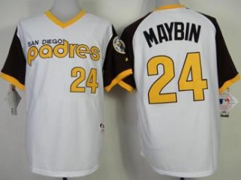 San Diego Padres 24 Cameron Maybin 1978 Turn Back The Clock White MLB Jersey Cheap