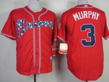 Atlanta Braves 3 Dale Murphy Red Cool Base MLB Jerseys 2014 New Style Cheap