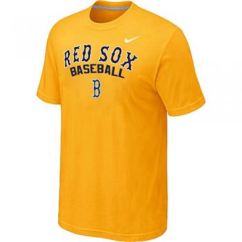 Nike MLB Boston Red Sox 2014 Home Practice T-Shirt - Yellow Cheap