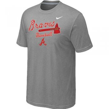 Nike MLB Atlanta Braves 2014 Home Practice T-Shirt - Light Grey Cheap