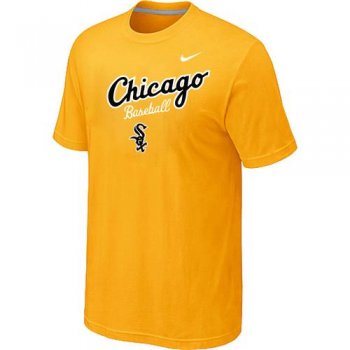 Nike MLB Chicago White Sox 2014 Home Practice T-Shirt - Yellow Cheap