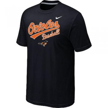 Nike MLB Baltimore orioles 2014 Home Practice T-Shirt - Black Cheap