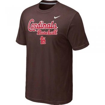 Nike MLB St.Louis Cardinals 2014 Home Practice T-Shirt - Brown Cheap