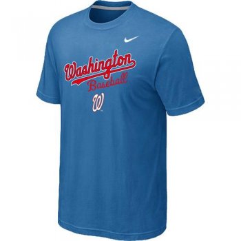 Nike MLB Washington Nationals 2014 Home Practice T-Shirt - light Blue Cheap