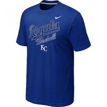 Nike MLB Kansas City 2014 Home Practice T-Shirt - Blue Cheap