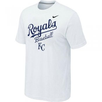 Nike MLB Kansas City 2014 Home Practice T-Shirt - White Cheap