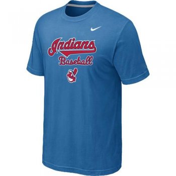 Nike MLB Cleveland Indians 2014 Home Practice T-Shirt - light Blue Cheap