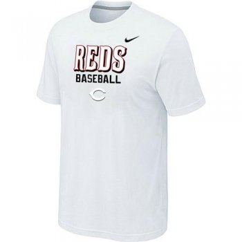 Nike MLB Cincinnati Reds 2014 Home Practice T-Shirt - White Cheap