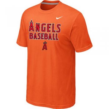 Nike MLB Los Angeles Angels 2014 Home Practice T-Shirt - Orange Cheap