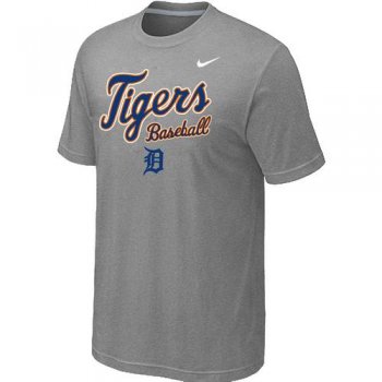 Nike MLB Detroit Tigers 2014 Home Practice T-Shirt - Light Grey Cheap