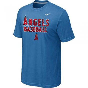 Nike MLB Los Angeles Angels 2014 Home Practice T-Shirt - light Blue Cheap