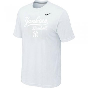 Nike MLB New York Yankees 2014 Home Practice T-Shirt - White Cheap