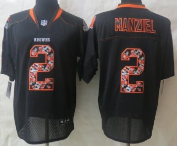 Nike Cleveland Browns #2 Johnny Manziel Lights Out Black Elite NFL Jerseys Cheap