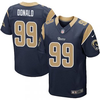 Nike St Louis Rams 99 Aaron Donald Blue Elite NFL Jerseys Cheap