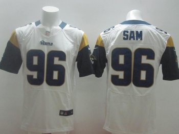 Nike St. Louis Rams 96 Michael Sam White Elite NFL Jerseys Cheap