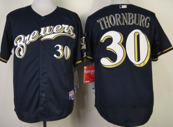 Milwaukee Brewers 30 Tyler Thornburg Blue Cool Base MLB Jerseys Cheap