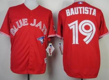 Toronto Blue Jays 19 Jose Bautista Red Canada Day MLB Jerseys Cheap